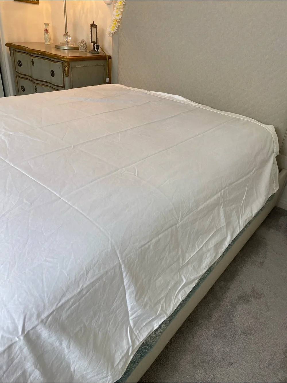 Kirkland Signature White 100% Pima cotton flat sheet Luxurious 680ct India